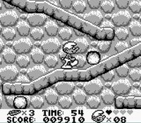 une photo d'Ã©cran de Les Schtroumpfs sur Nintendo Game Boy